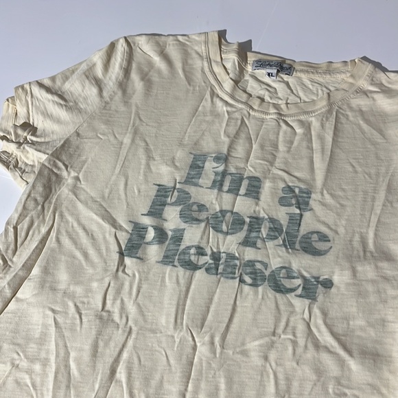 Lucky Brand vintage reverse screenprint tee t-shirt XL I'm a People Pleaser - Picture 3 of 7